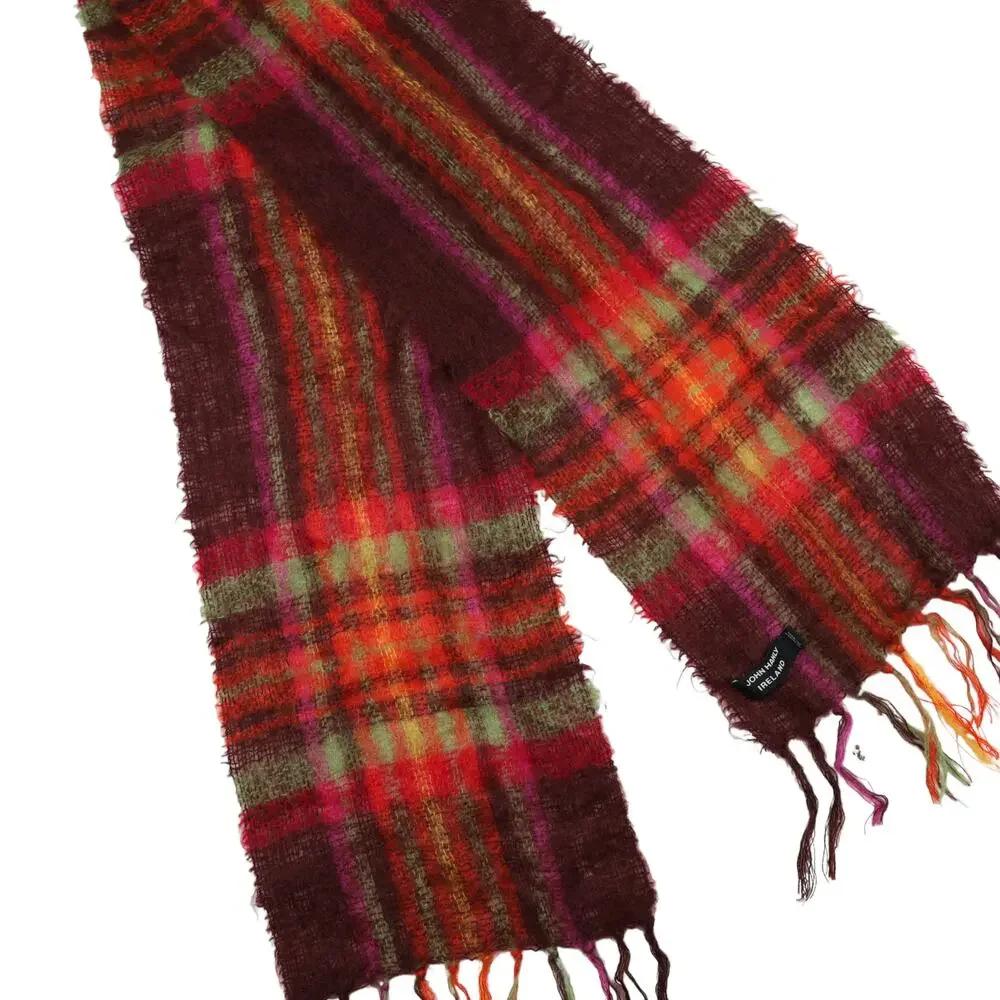 Vintage John Hanly Ireland Mohair Wool Blend Scarf